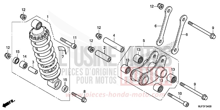 KISSEN, HINTEN von CTX700 ABS PEARL FADELESS WHITE (NH341) von 2014